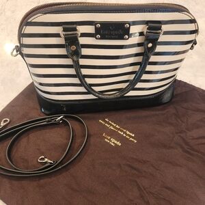 Kate Spade Black and White Striped Women's Bag